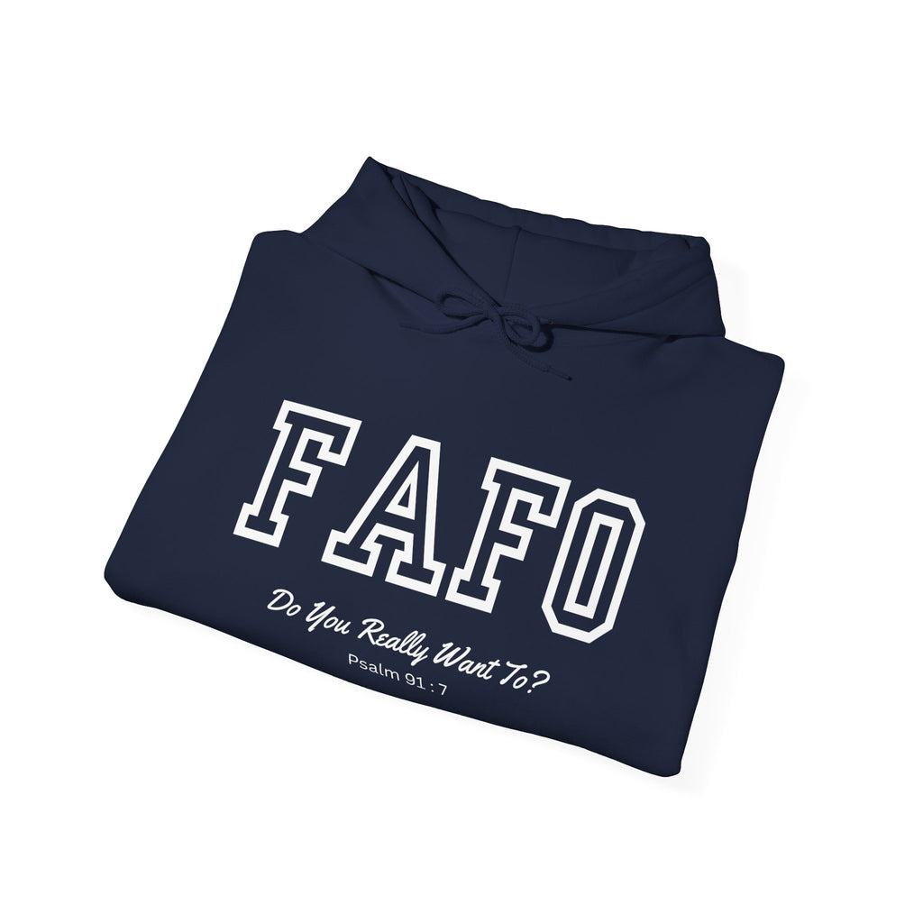 FAFO | Psalm 91:7 Sleeve Print Hoodie