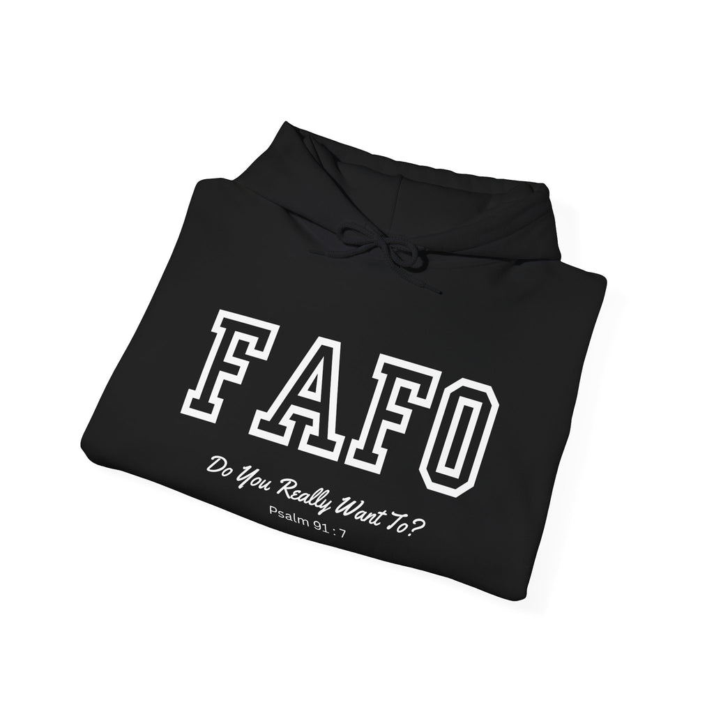FAFO | Psalm 91:7 Sleeve Print Hoodie