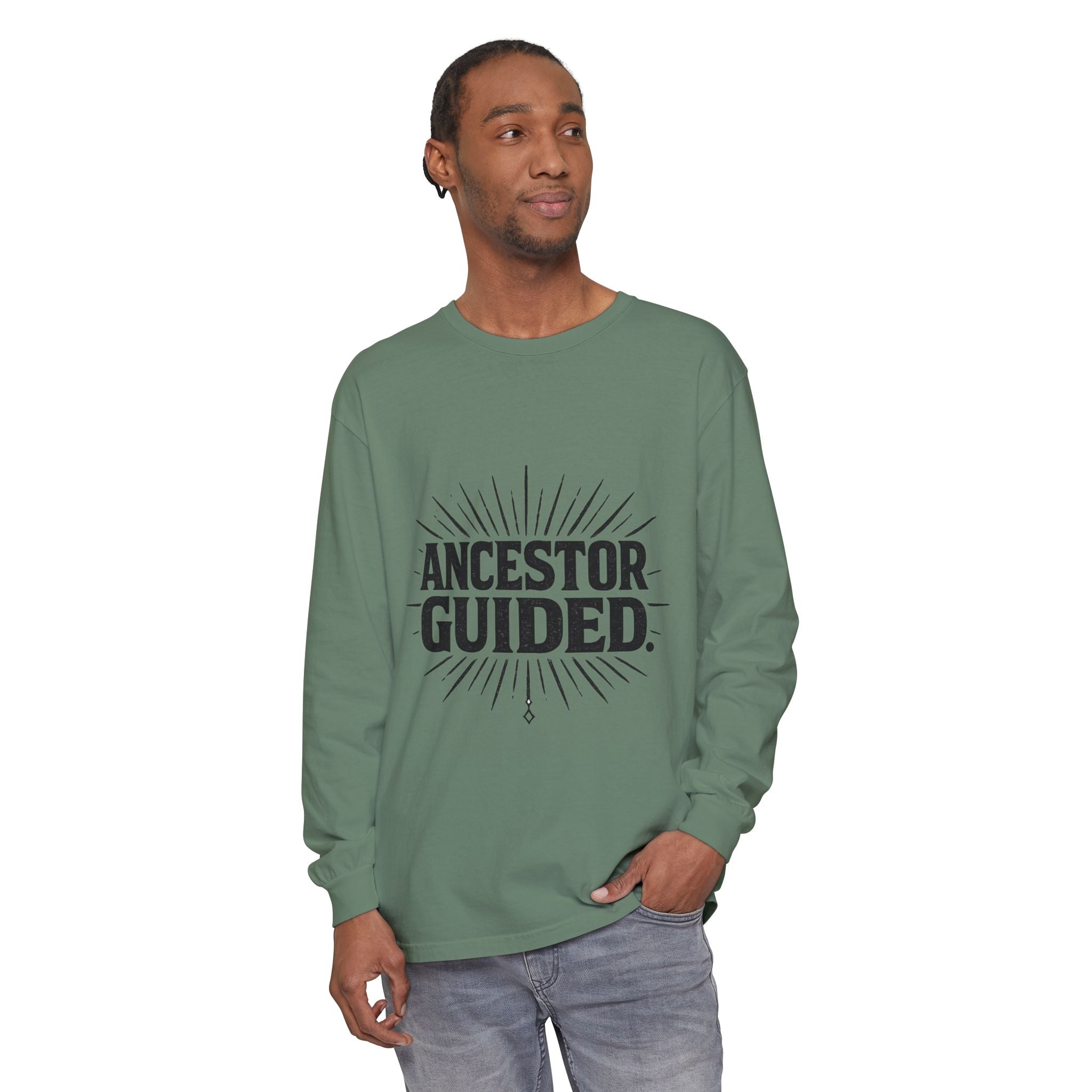 Ancestor Guided | Garment-Dyed Long Sleeve Tee