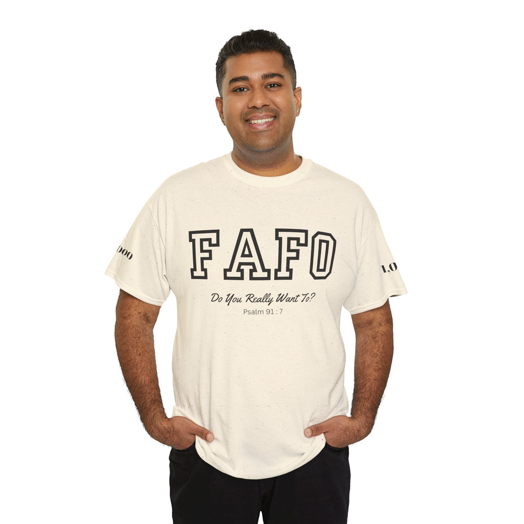 FAFO | Psalm 91:7 Sleeve Print Tee