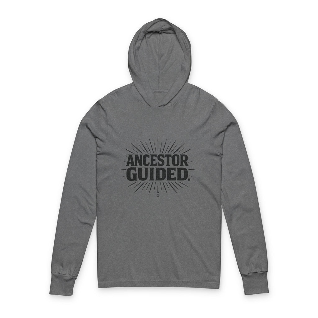 Ancestor Guided Hooded Long-Sleeve Tee — Spiritual Heritage Graphic Shirt