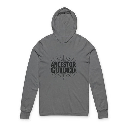 Ancestor Guided Hooded Long-Sleeve Tee — Spiritual Heritage Graphic Shirt