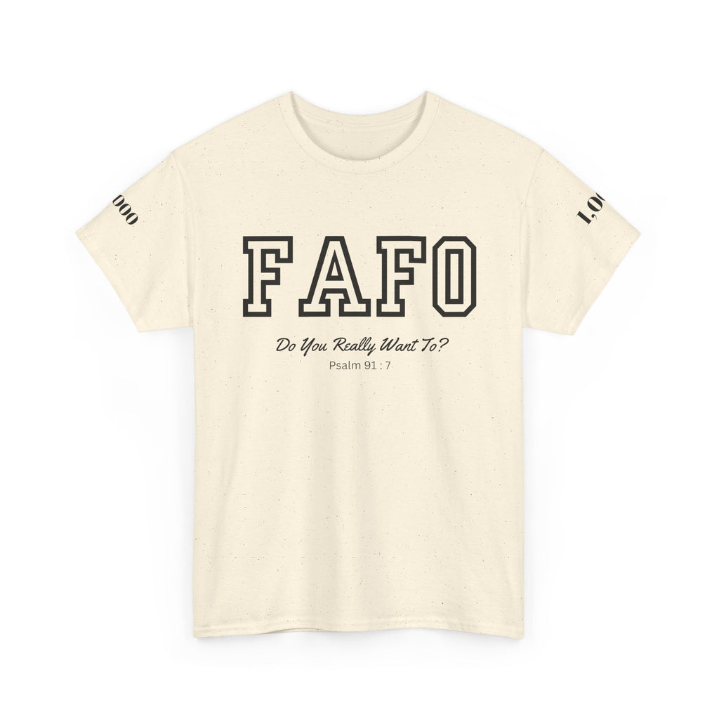FAFO | Psalm 91:7 Sleeve Print Tee