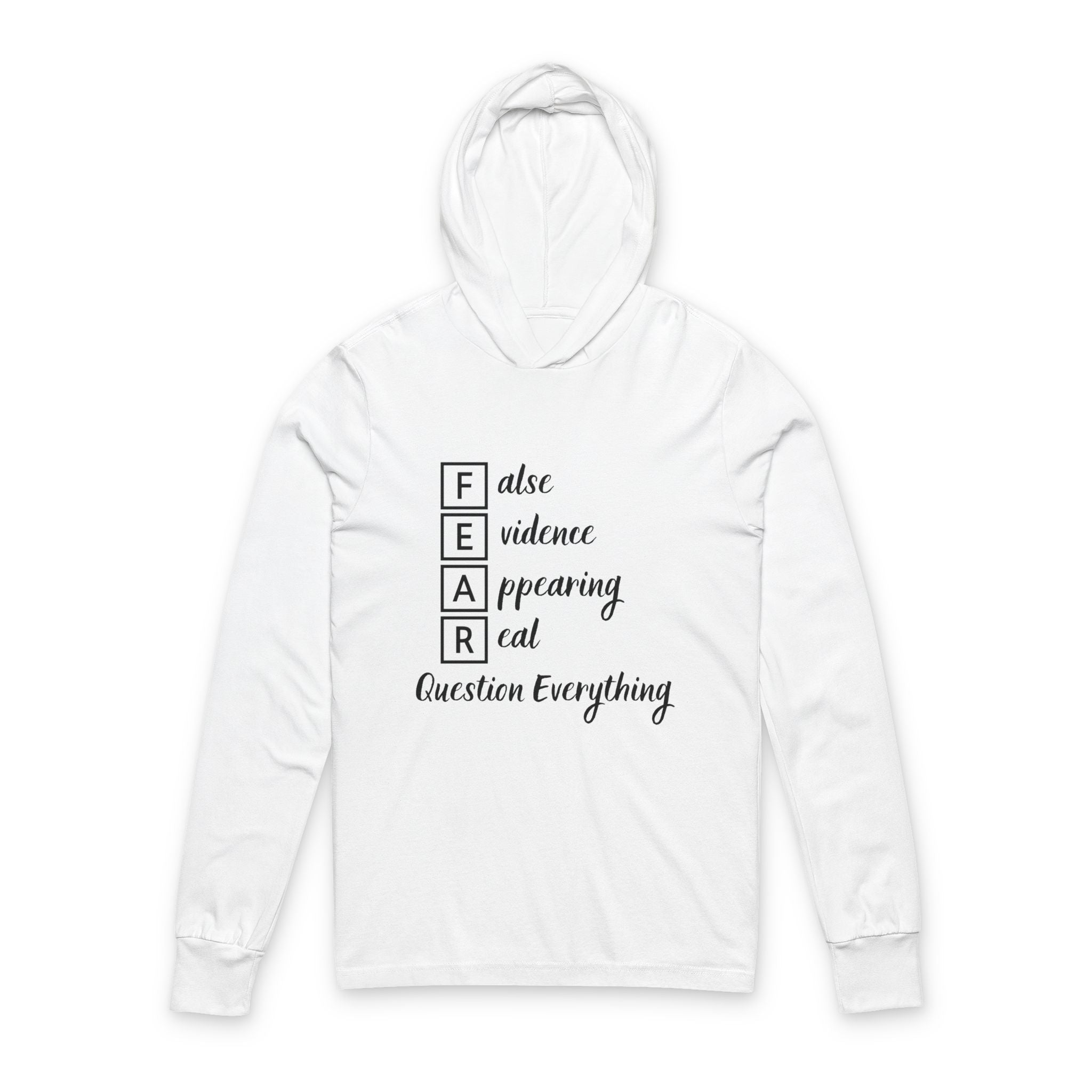 F.E.A.R. | Question Everything Hooded Long Sleeve Tee