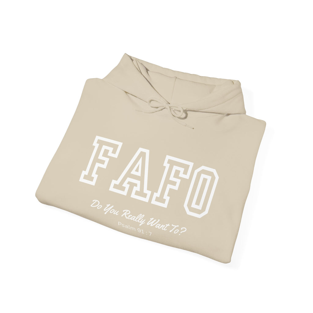 FAFO | Psalm 91:7 Sleeve Print Hoodie