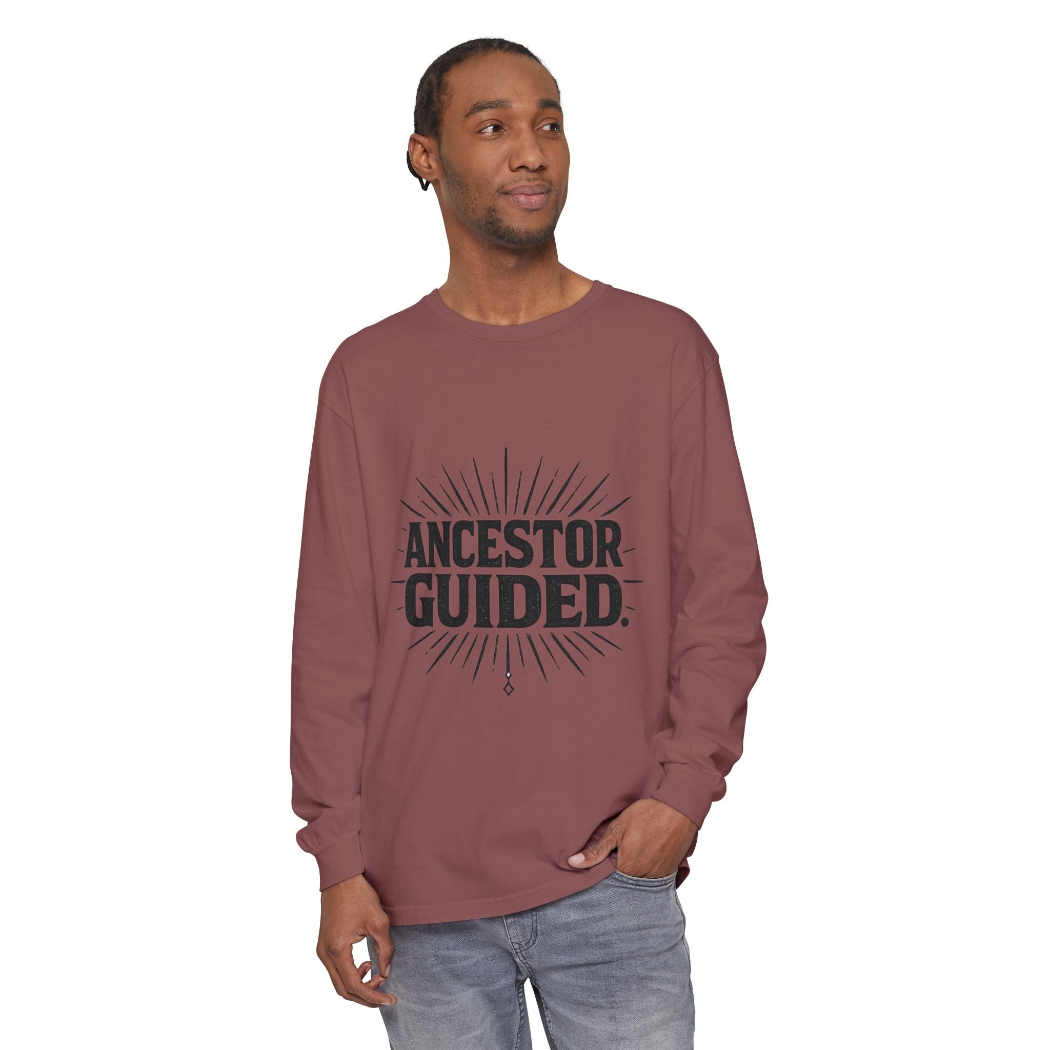Ancestor Guided | Garment-Dyed Long Sleeve Tee