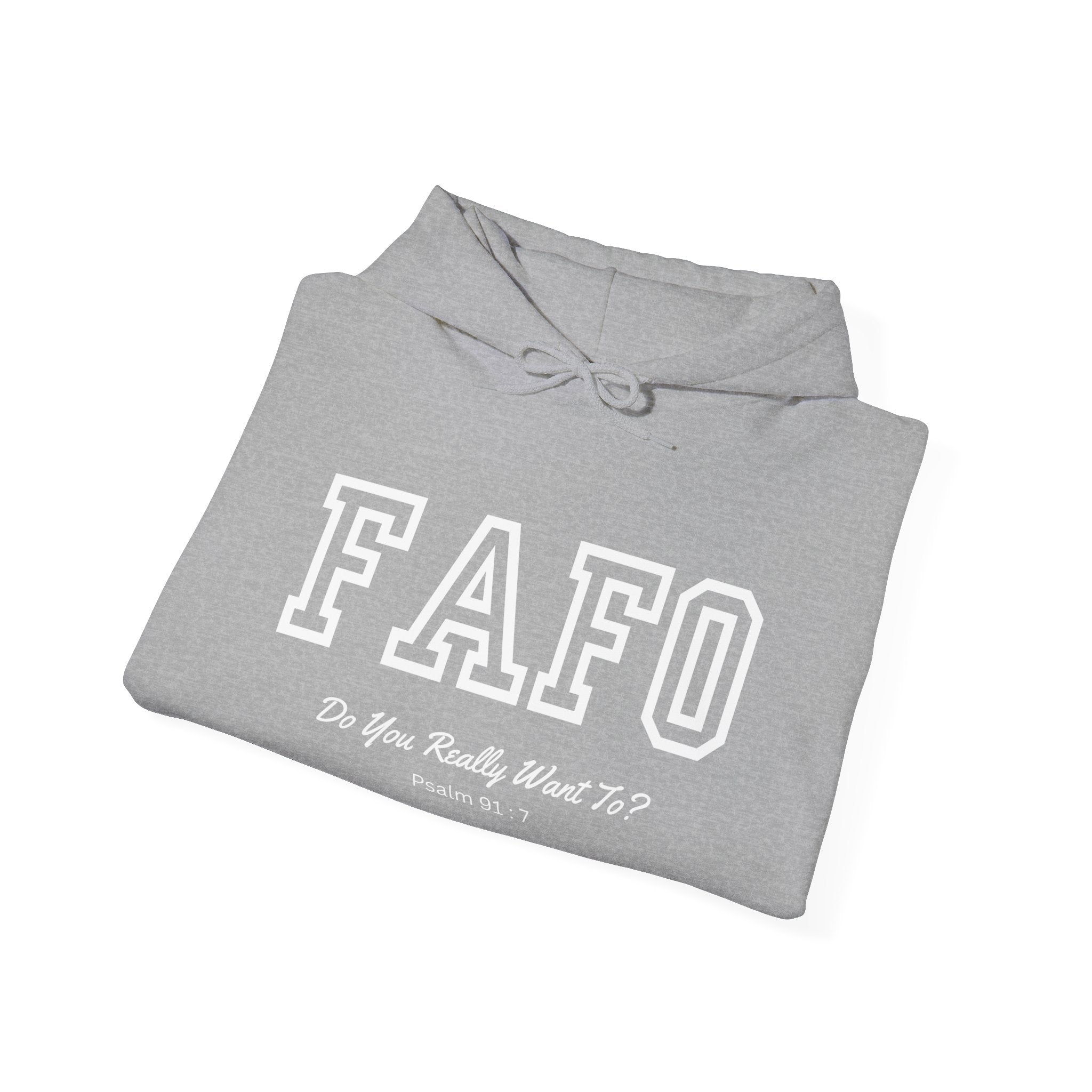 FAFO | Psalm 91:7 Sleeve Print Hoodie