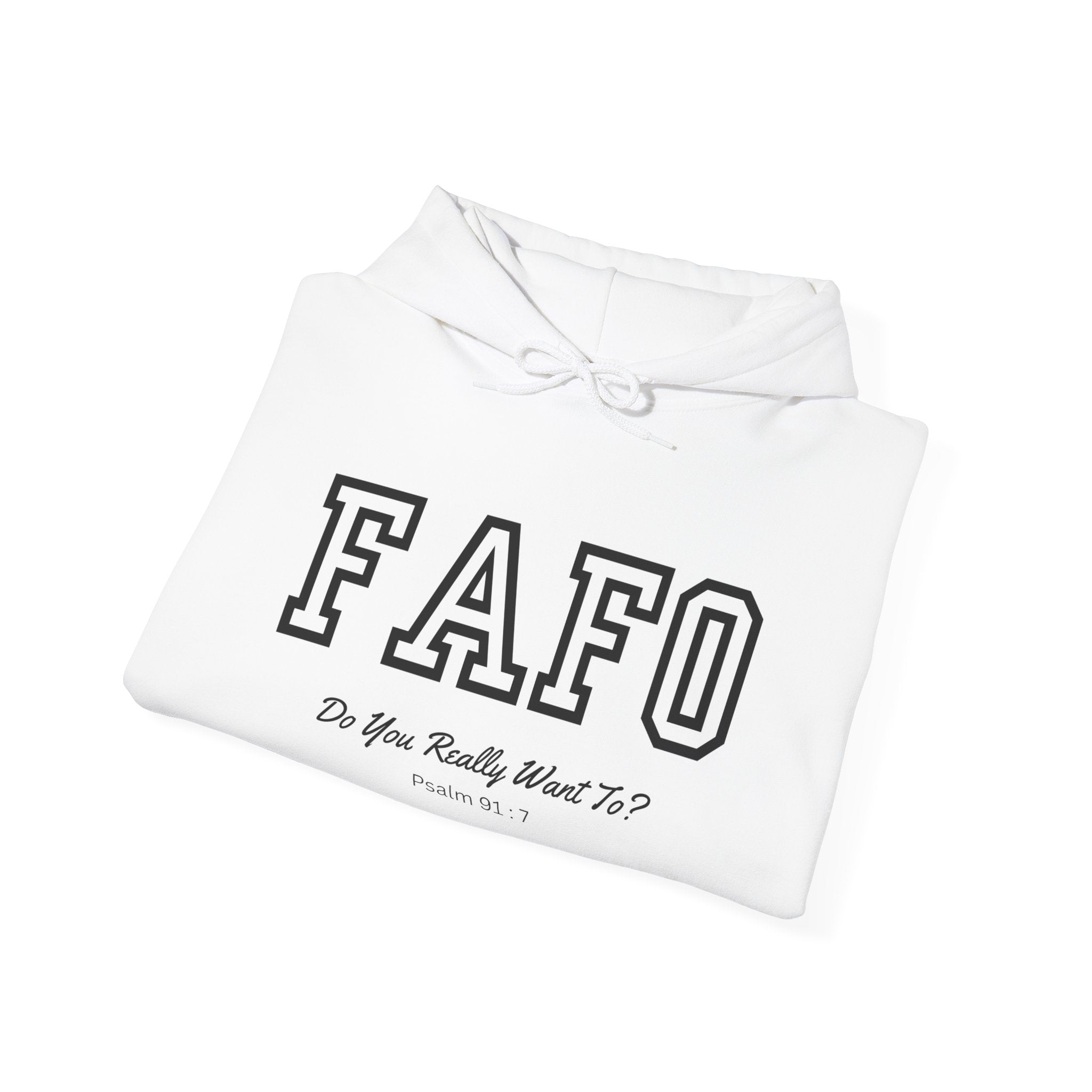 FAFO | Psalm 91:7 Sleeve Print Hoodie