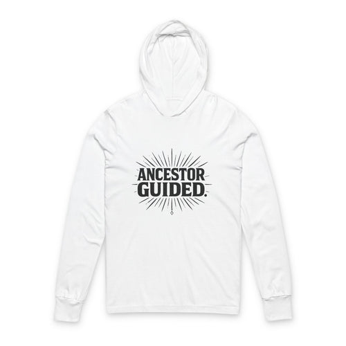 Ancestor Guided Hooded Long-Sleeve Tee — Spiritual Heritage Graphic Shirt